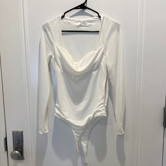 Astr Cream Long Sleeve Bodysuit - Picture 1 of 3